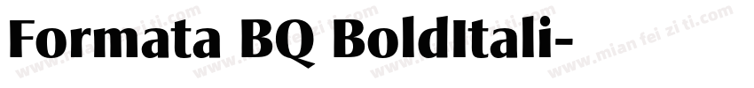 Formata BQ BoldItali字体转换